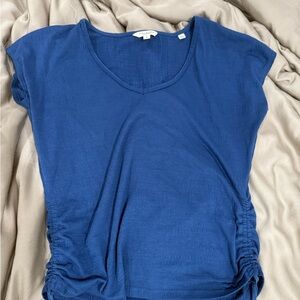 Max Studio Royal Blue Short Sleeve Top